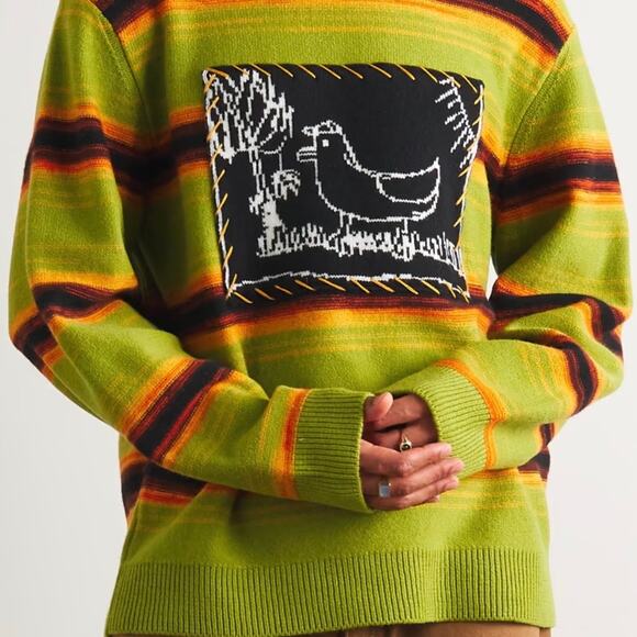 THE ELDER STATESMAN+INNER CITY ARTS: Wool/Cashmere Crew - XS - Picture 1 of 6